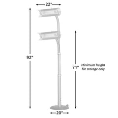 Stainless Steel Telescoping Offset Pole Mounted Infrared Patio Heater