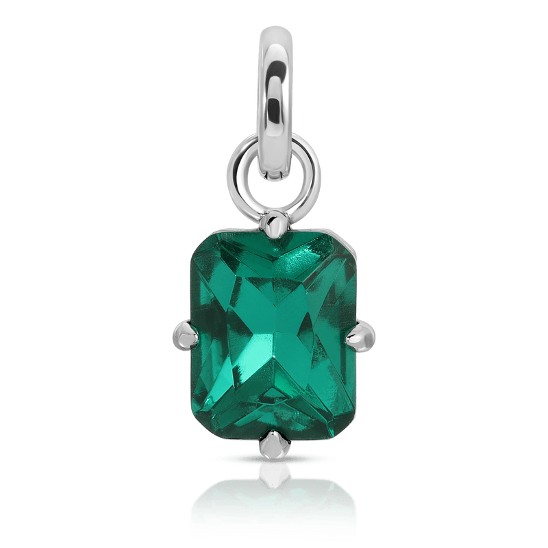 May Emerald Birthstone Charm - Emerald
