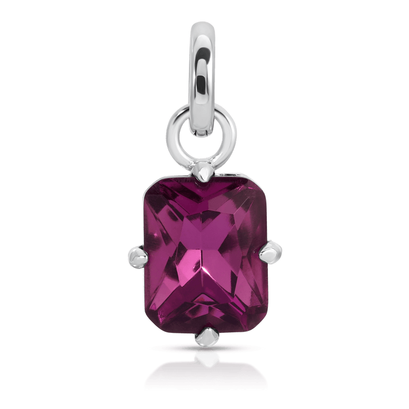 February Amethyst Birthstone Charm - Emerald