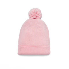 Knit Baby Pom Beanie in Pink