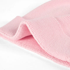 Knit Baby Pom Beanie in Pink