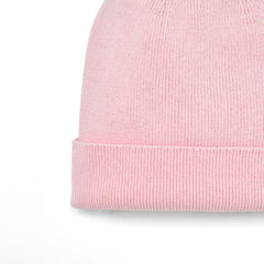 Knit Baby Pom Beanie in Pink