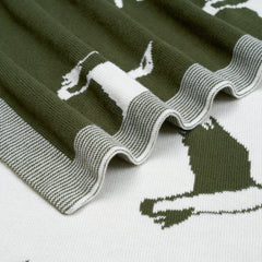 Mallard Duck Jacquard Knit Baby Blanket