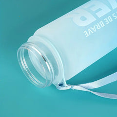 Portable Leak-Proof Gradient Letter Print Water Bottle