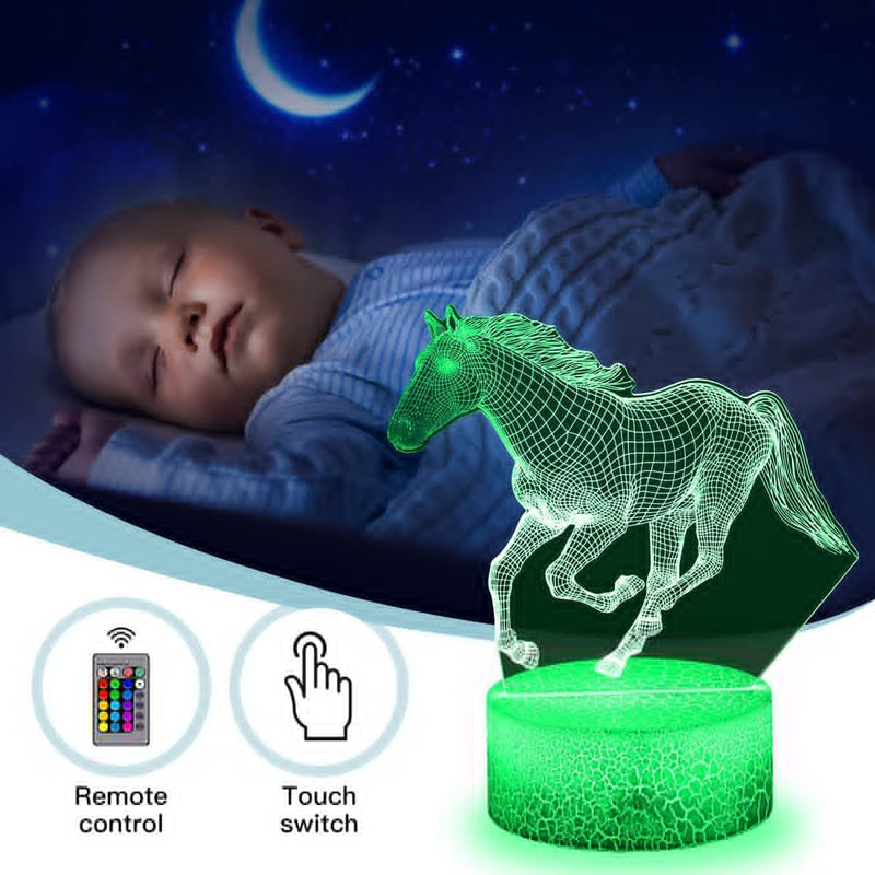 Remote Control LED 3D Visual Night Lamp