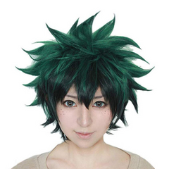 Green and Black Gradient Cosplay Wig for Deku