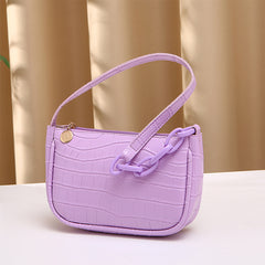 Crocodile Design Women's Shoulder Handbag and Bag