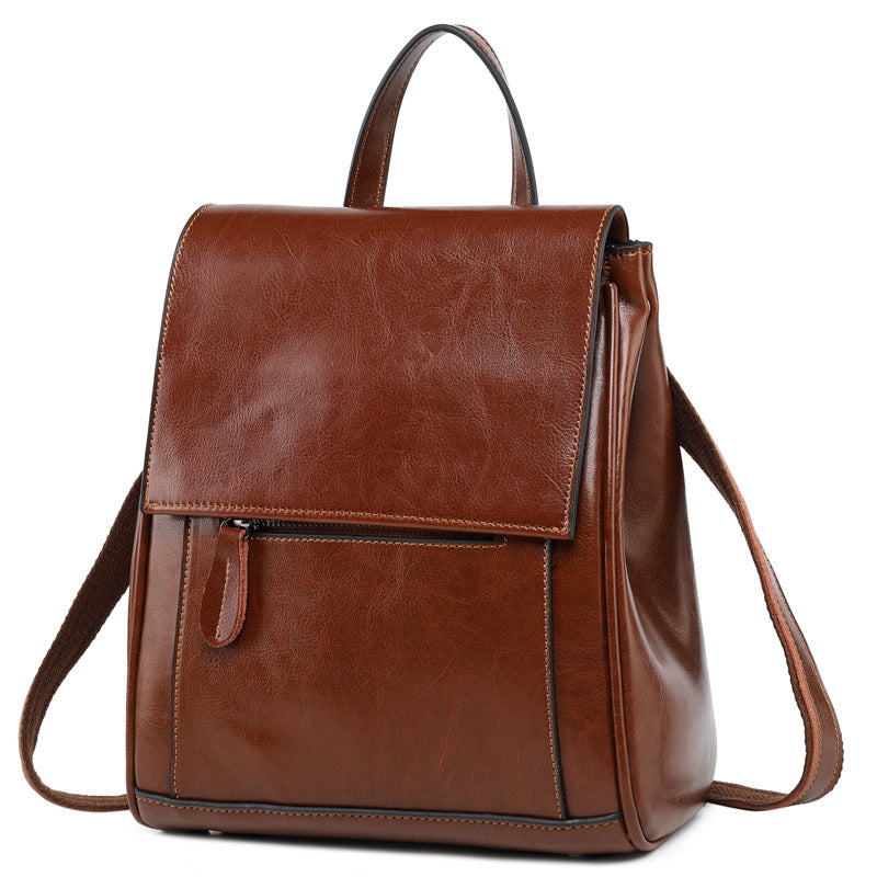 Top Grain LeatherWomen's Top Grain Leather Backpack  Stylish Leather Rucksack Ladies Leather Travel Backpacks Christmas Gift For Her