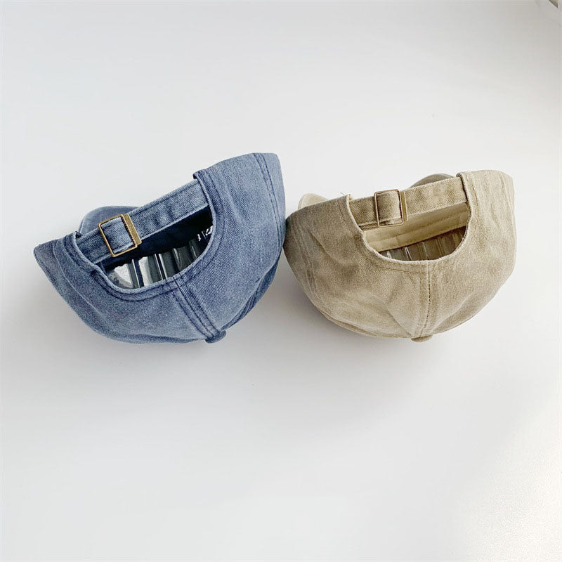 Retro Letter Baseball Caps for Kids - Spring/Summer