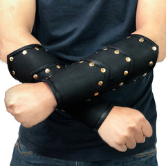 Medieval Three-Layer Rivet Wristband Knight Armguard