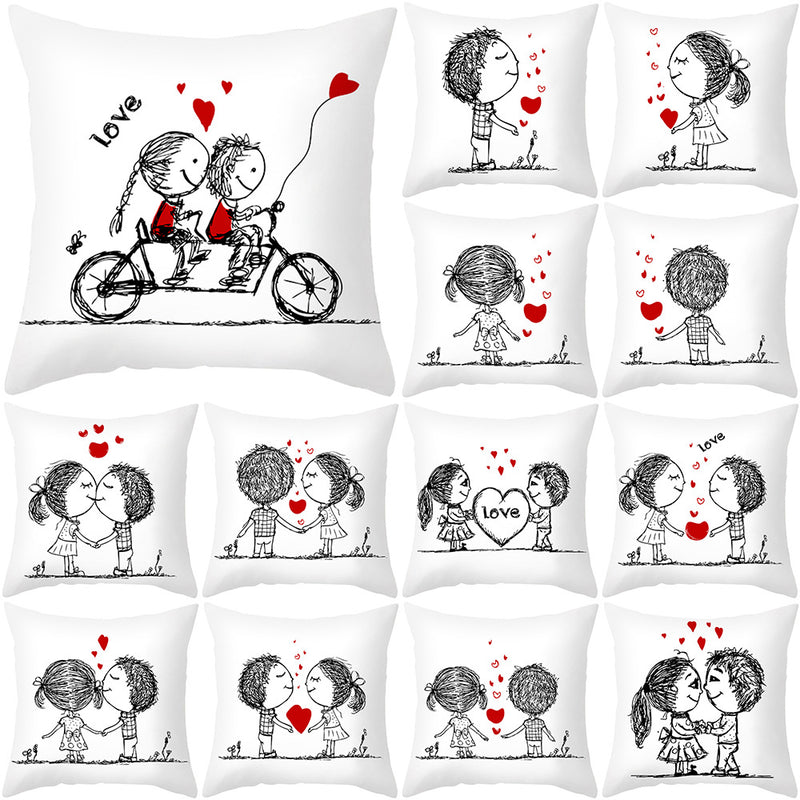 Valentine's Day Decorative Throw Pillow Cover