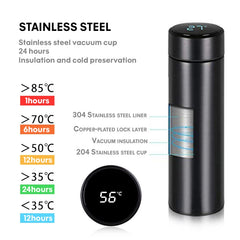 500ml Smart Thermos Bottle with Temperature Display