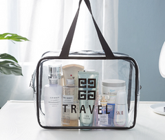 Transparent PVC Makeup Bag - Large Capacity Travel Tote