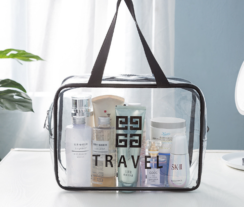 Transparent PVC Makeup Bag - Large Capacity Travel Tote