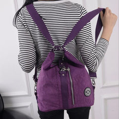 Multifunctional Women’s Nylon Backpack and Tote Bag