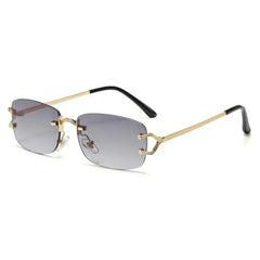 New Rimless Diamond Cut Sunglasses