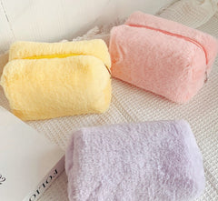 Plush Cosmetic Bag for Stylish Travel and Makeup Storage