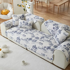 Universal Plant Print Sofa Cover Fabric Piece