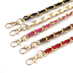 PU Leather Shoulder Bag with Metal Chain Strap