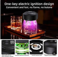 Electric Cocktail Smoking Device with Wood Set