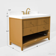Momo Bathroom Vanity Collection in Sienna Finish