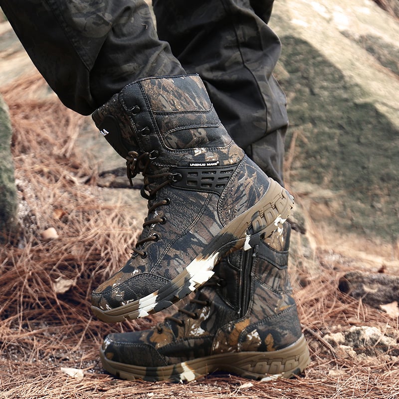 Men's Military Work Boots - Waterproof and Durable