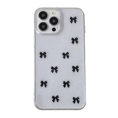 Epoxy Glitter Bow iPhone Case