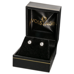 1.00 CTW AGI Certified Lab-Grown Diamond Stud Earrings in 14K Gold – E Color VS Clarity