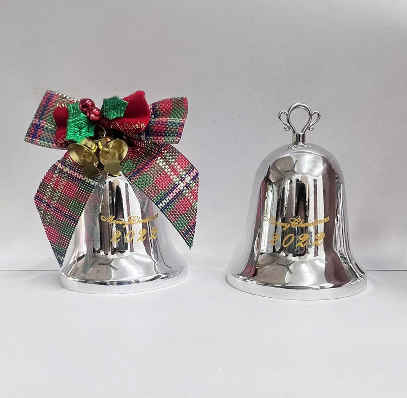 70mm Christmas Bell with Bow for Cross-Border Sales