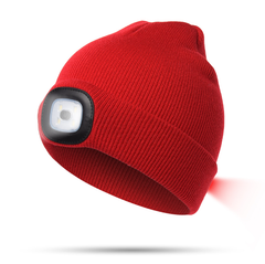 Rechargeable LED Light Knitted Hat for Outdoor Sports