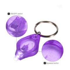 LED Keychain Light - No-Screw Plastic Design