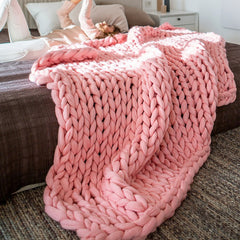 Nordic Thick Wool Hand-Woven Blanket