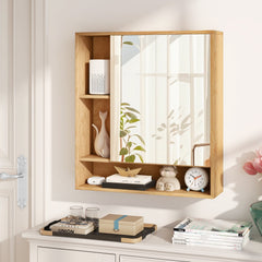 Wall Mounted Bathroom Cabinet with Mirror Single Door