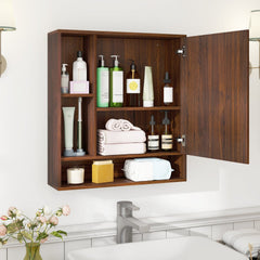 Wall Mounted Bathroom Cabinet with Mirror Single Door