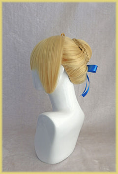 Fate Saber Long Wig for Cosplay - Hairpiece Included
