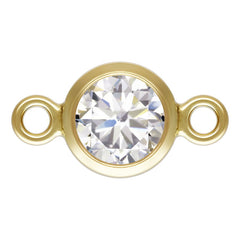 Birthstone Connectors, Gold Filled 14k, 4mm, For Permanent Jewelry