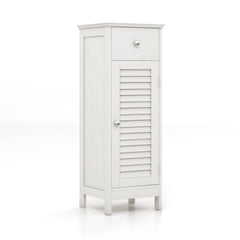 Woodern Bathroom Floor Storage Cabinet with Drawer and Shutter Door