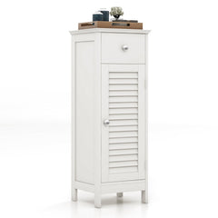 Woodern Bathroom Floor Storage Cabinet with Drawer and Shutter Door