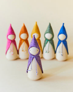 Purple Wooden Gnome