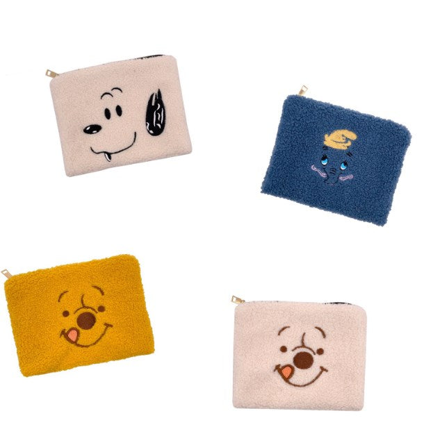 Women's Cute Animal Makeup Bag in Soft Lamb Wool