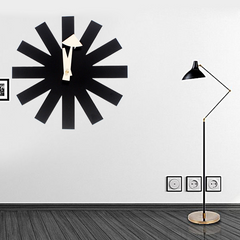 Classic Black Quartz Wall Clock - Nordic Home Decor