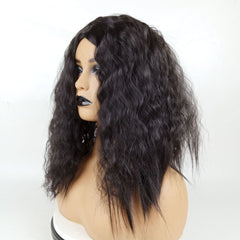 African Short Curly Wig with Bangs - High-Temperature Fiber