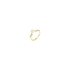 Adjustable Camellia Flower Open Ring Jewelry Accessory