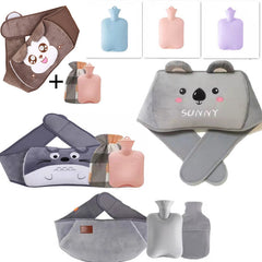 Plush Hot Water Bag with Waist Support for Comfort