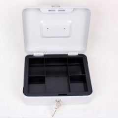 Jelis Double-Layer Metal Cash Box with Lock