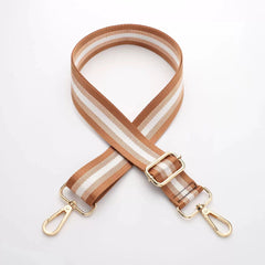 Casual Stripe Adjustable Bag Strap with Gold Thread