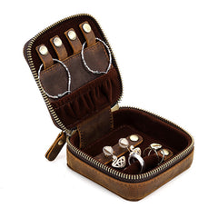 Travel Jewelry Box with Zipper for Bracelets and Rings