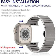 Stainless Steel Watch Band for Apple Watch S8 with Clasp