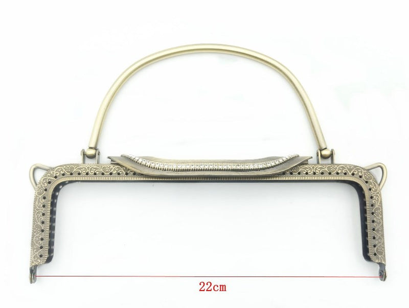 22cm Square Embossed Clutch Frame with Handles