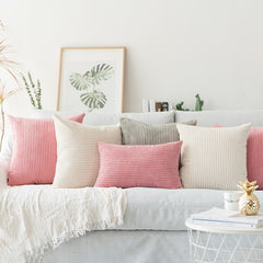 Velvet Cushion Covers with Zipper for Sofa Living Room